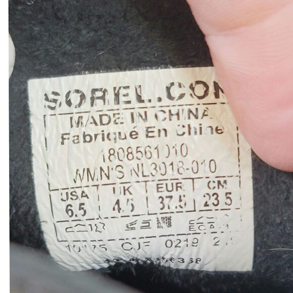 Sorel Joan of Arctic Wedge II in Black Leather, sz 6.5 - Picture 8 of 16